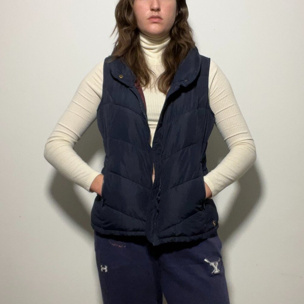Puffy Warm Navy Vest